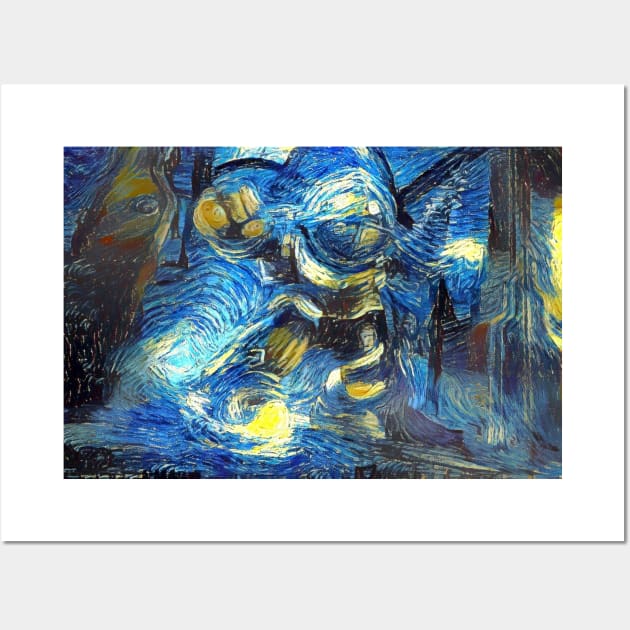 Bioshock Big Daddy and Little Sister Starry Night Wall Art by Starry Night